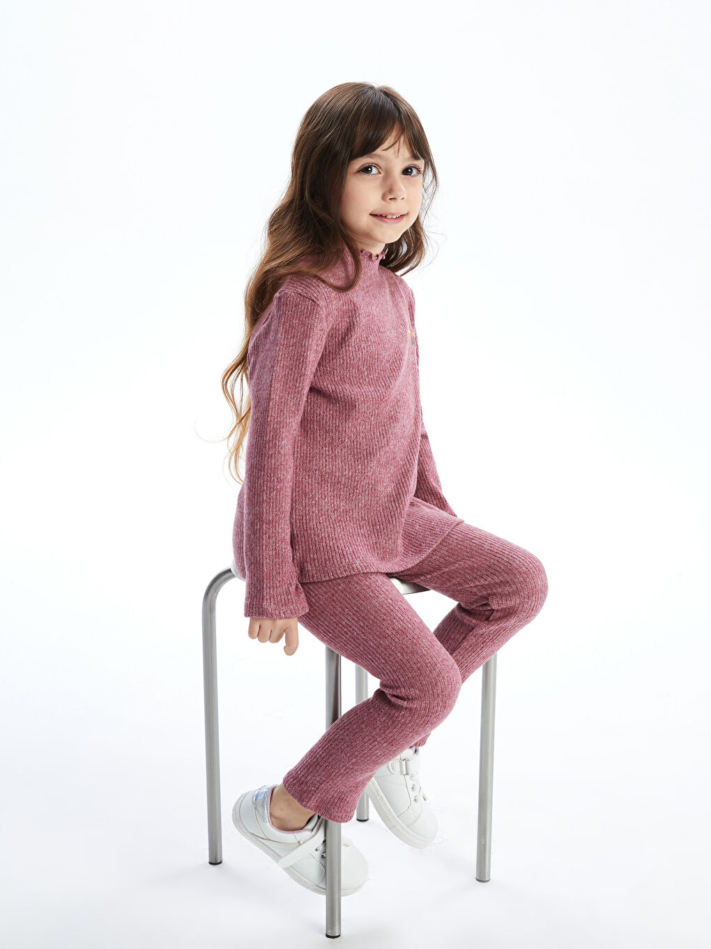 Elasticated Waist Basic Girls' Leggings 2 Pack-1