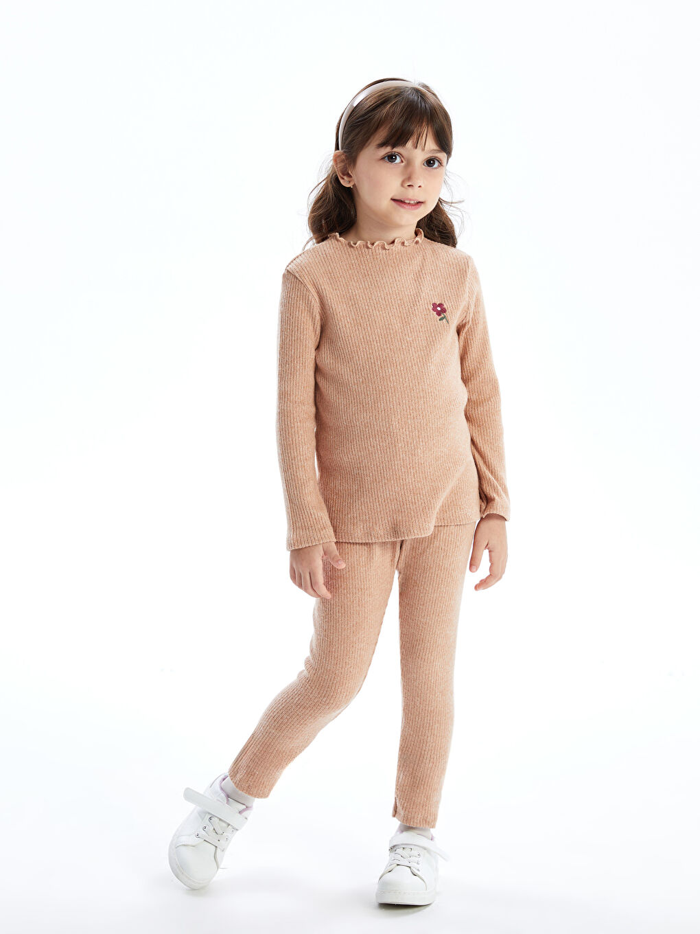 Elasticated Waist Basic Girls' Leggings 2 Pack-3