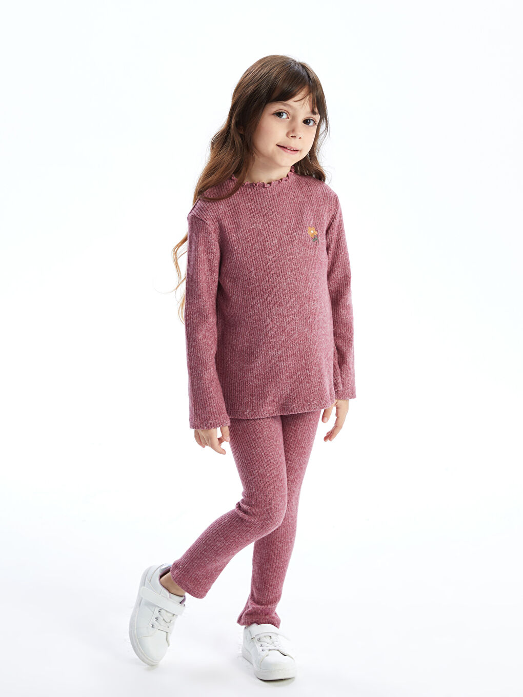 Elasticated Waist Basic Girls' Leggings 2 Pack-4