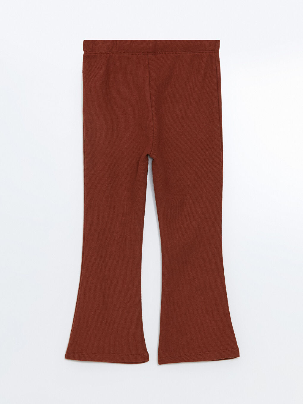 Kahverengi Beli Lastikli İspanyol Paça Kız Çocuk Tayt-1