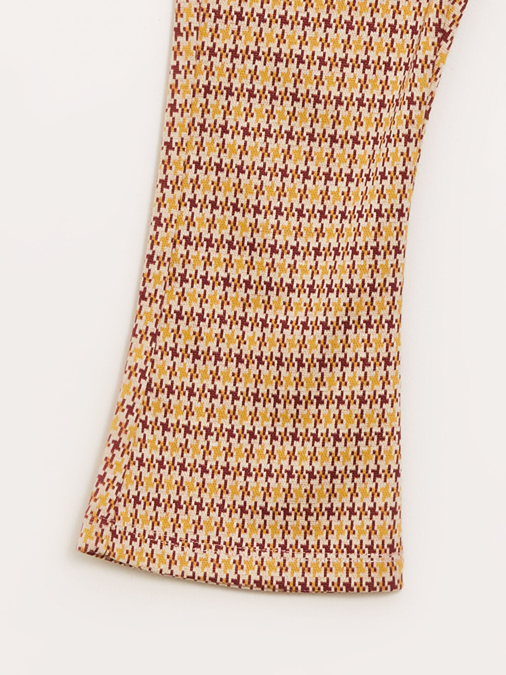 Sarı Beli Lastikli Desenli Geniş Paça Kız Çocuk Tayt-2