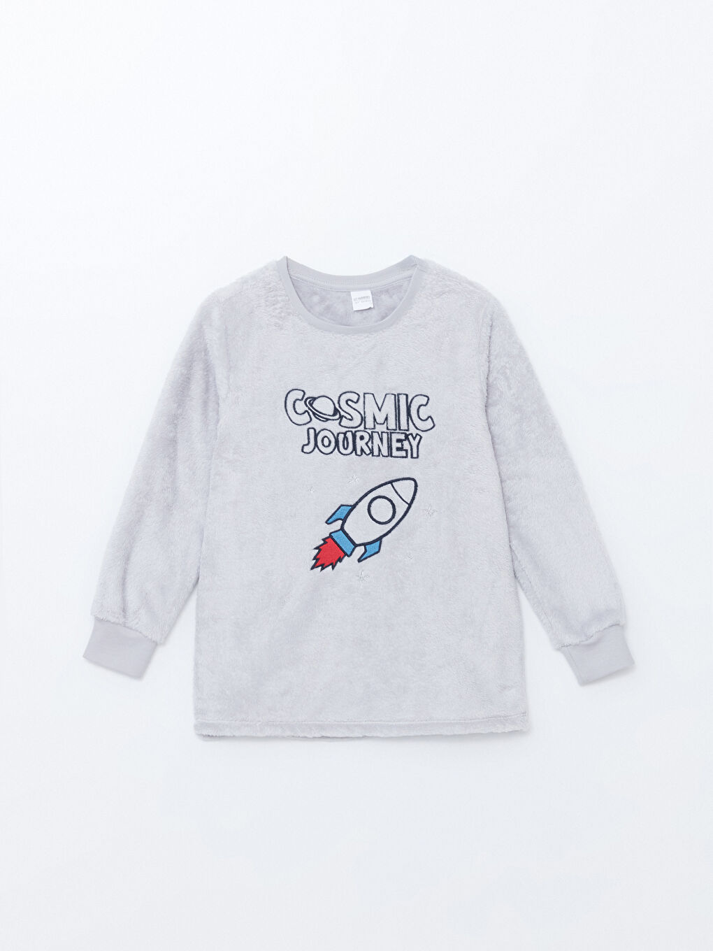 Crew Neck Plush Boys' Pyjama Set -W4DB89Z4-J2E