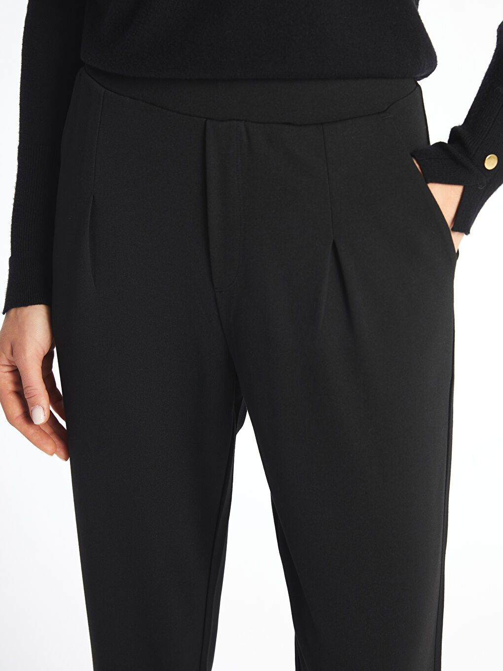 LCWAIKIKI Classic Pantalone sa elastičnim strukom za žene -W4DC03Z8-CVL