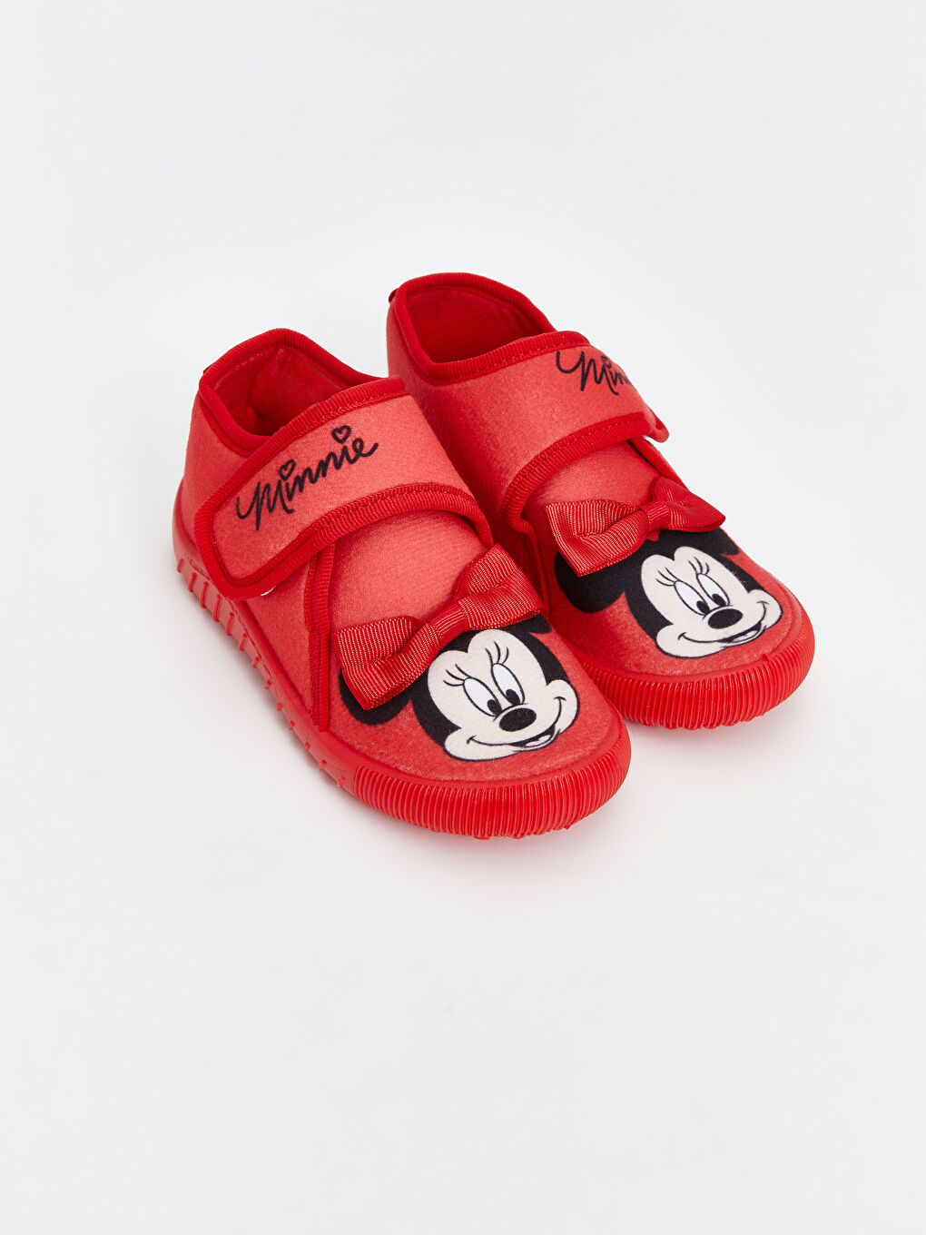 LCW STEPS Kırmızı Minnie Mouse Baskılı Kız Bebek Panduf