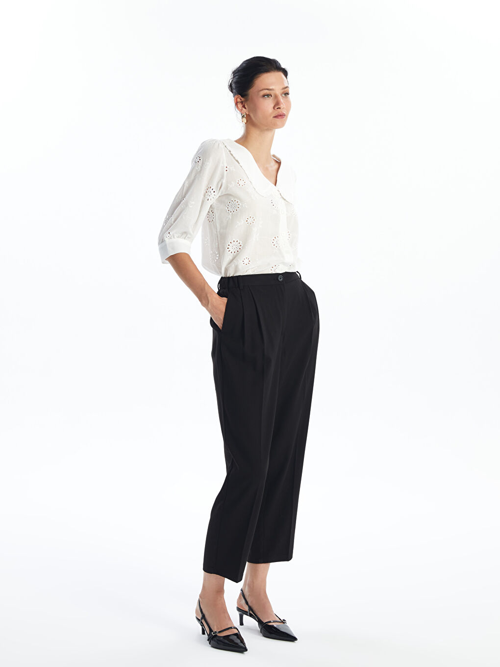 LC Waikiki Loose Fit Women's Trousers -W4DC53Z8-CVL