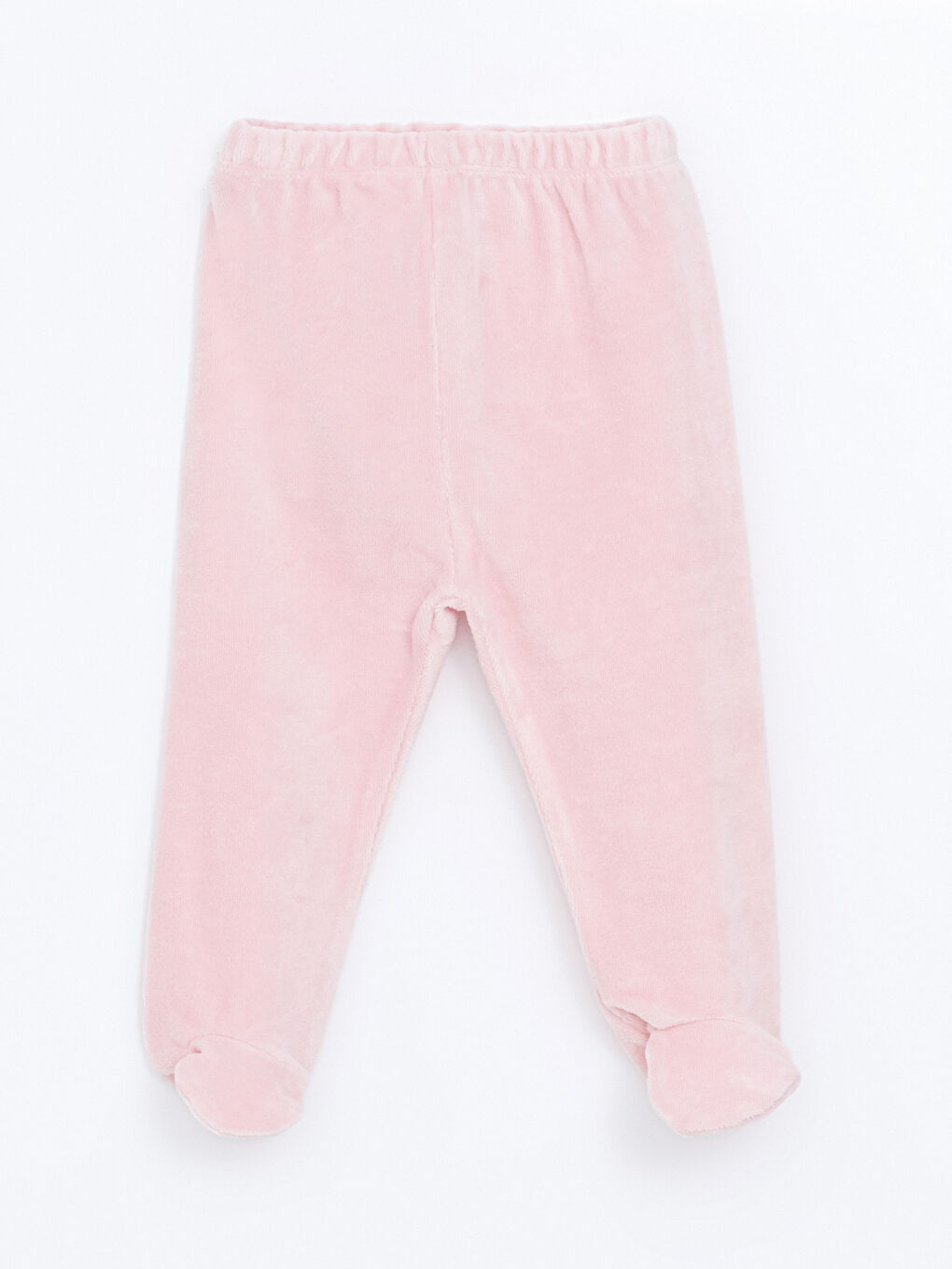 LCW baby Pembe Bisiklet Yaka Nakışlı Kız Bebek Sweatshirt ve Pantolon 2'li Takım - 5