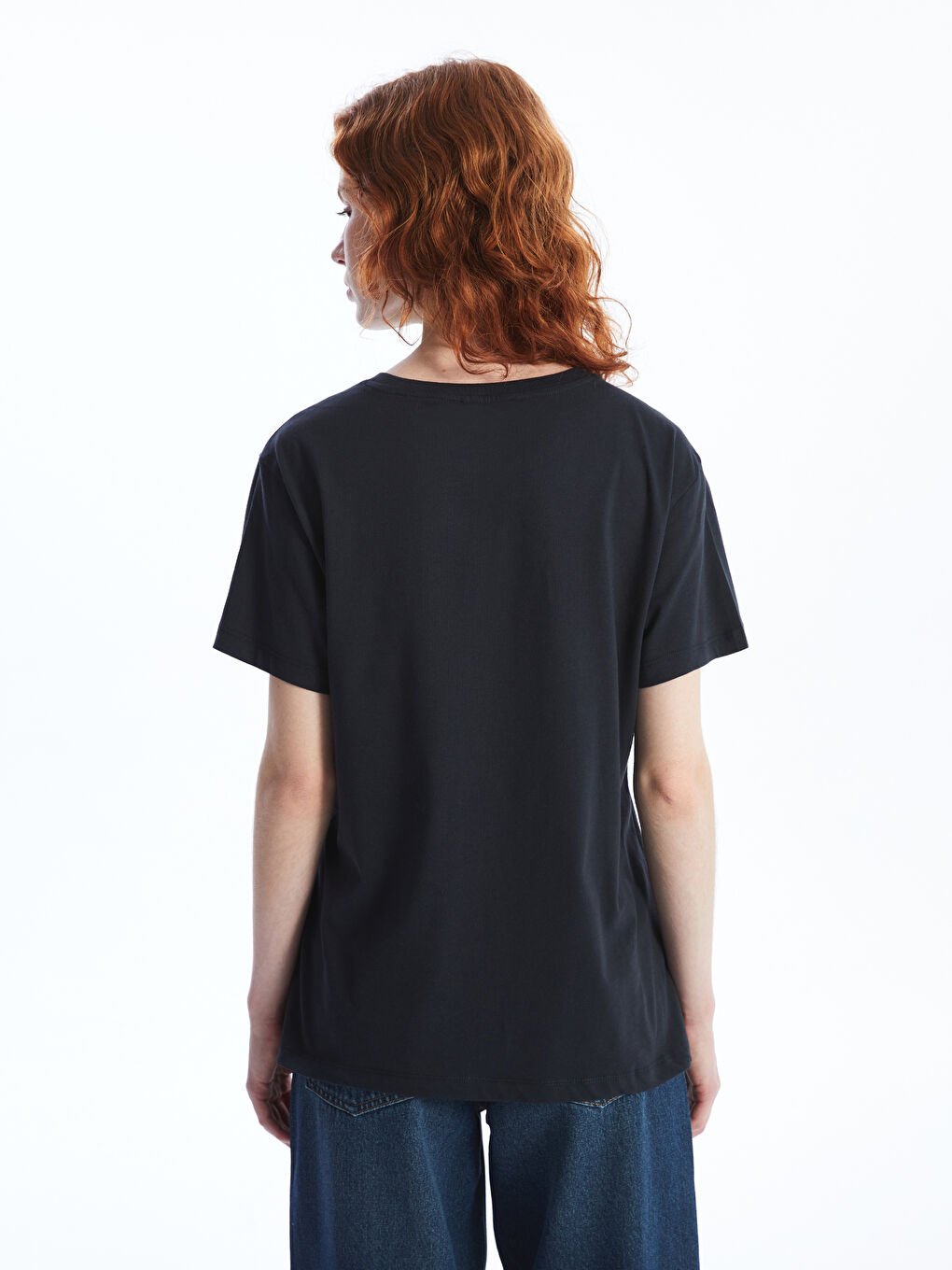 Crew Neck Printed Women's T-Shirt-3