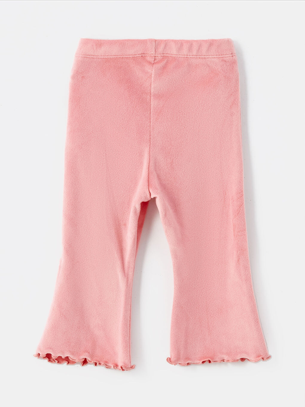 Pembe Beli Lastikli İspanyol Paça Kız Bebek Tayt-1