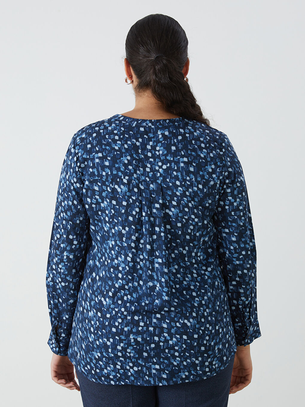 LCW Grace Notch Neck Patterned Women's Blouse -W4DD81Z8-LQJ