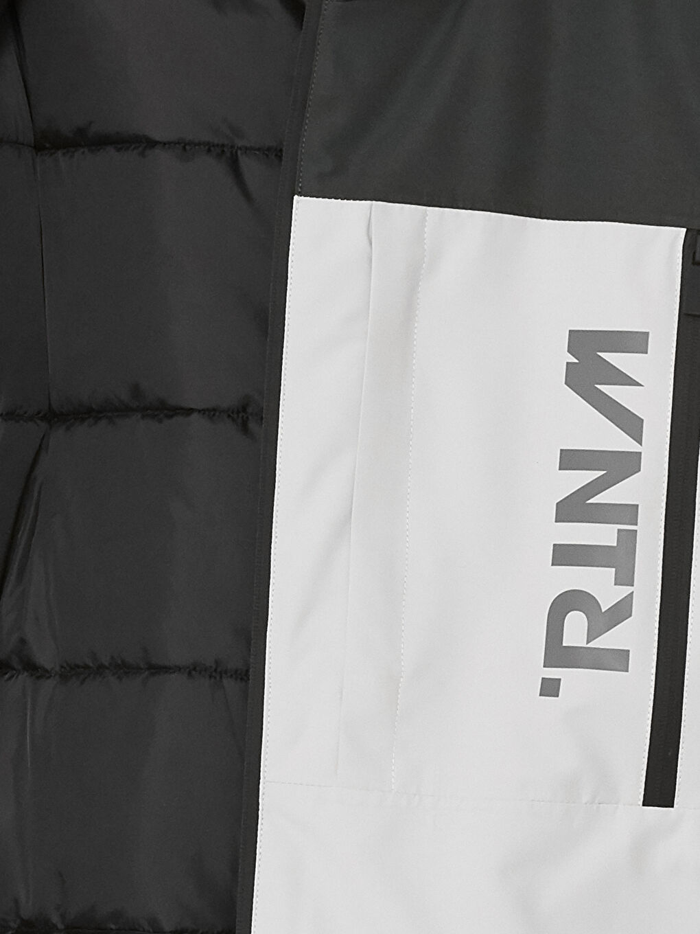 Siyah Standart Kalıp Kapüşonlu Erkek Kayak Montu-9