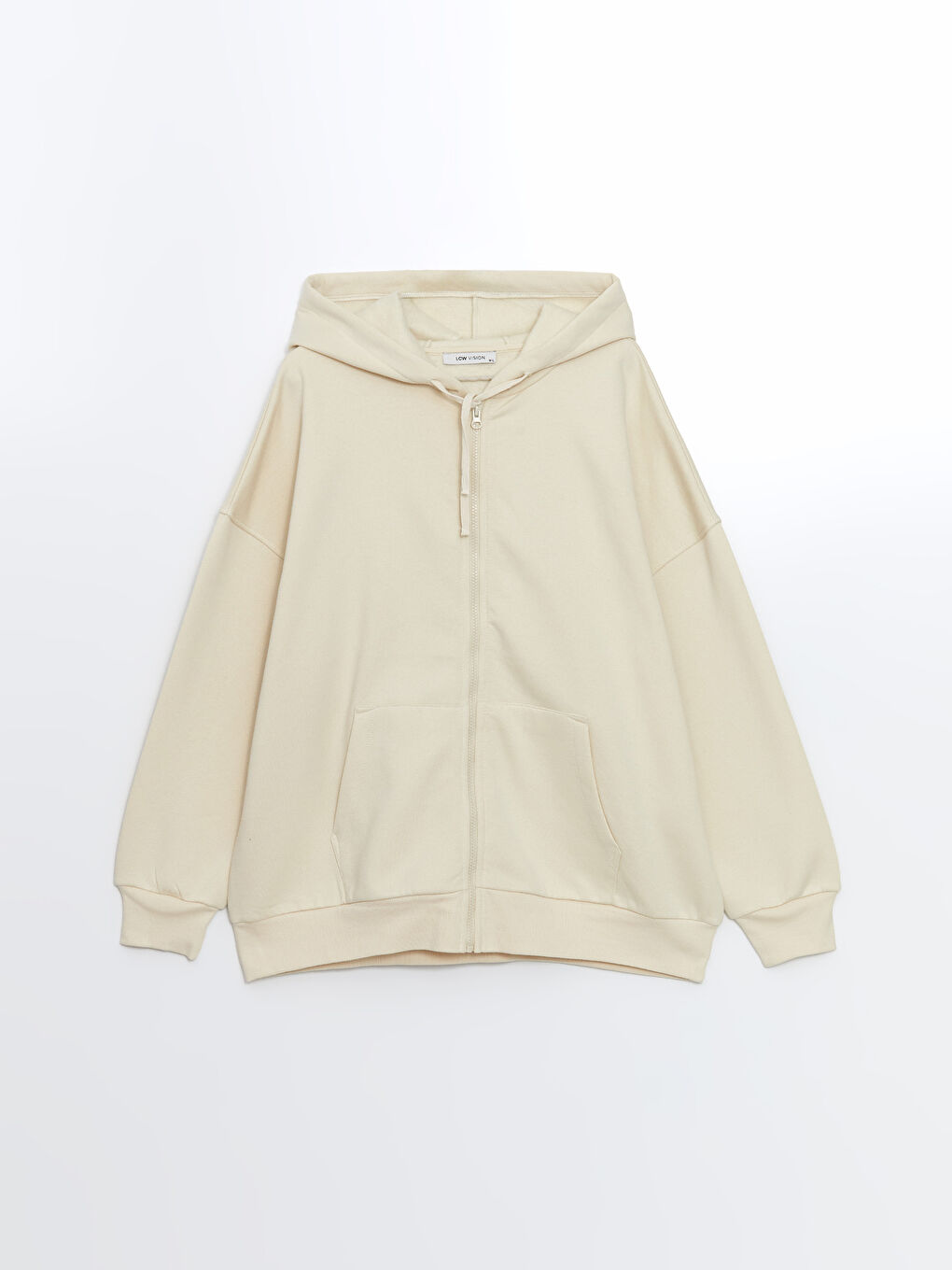 سويت شيرت بسحاب تخين أوفرسايز بكابوش للسيدات-4