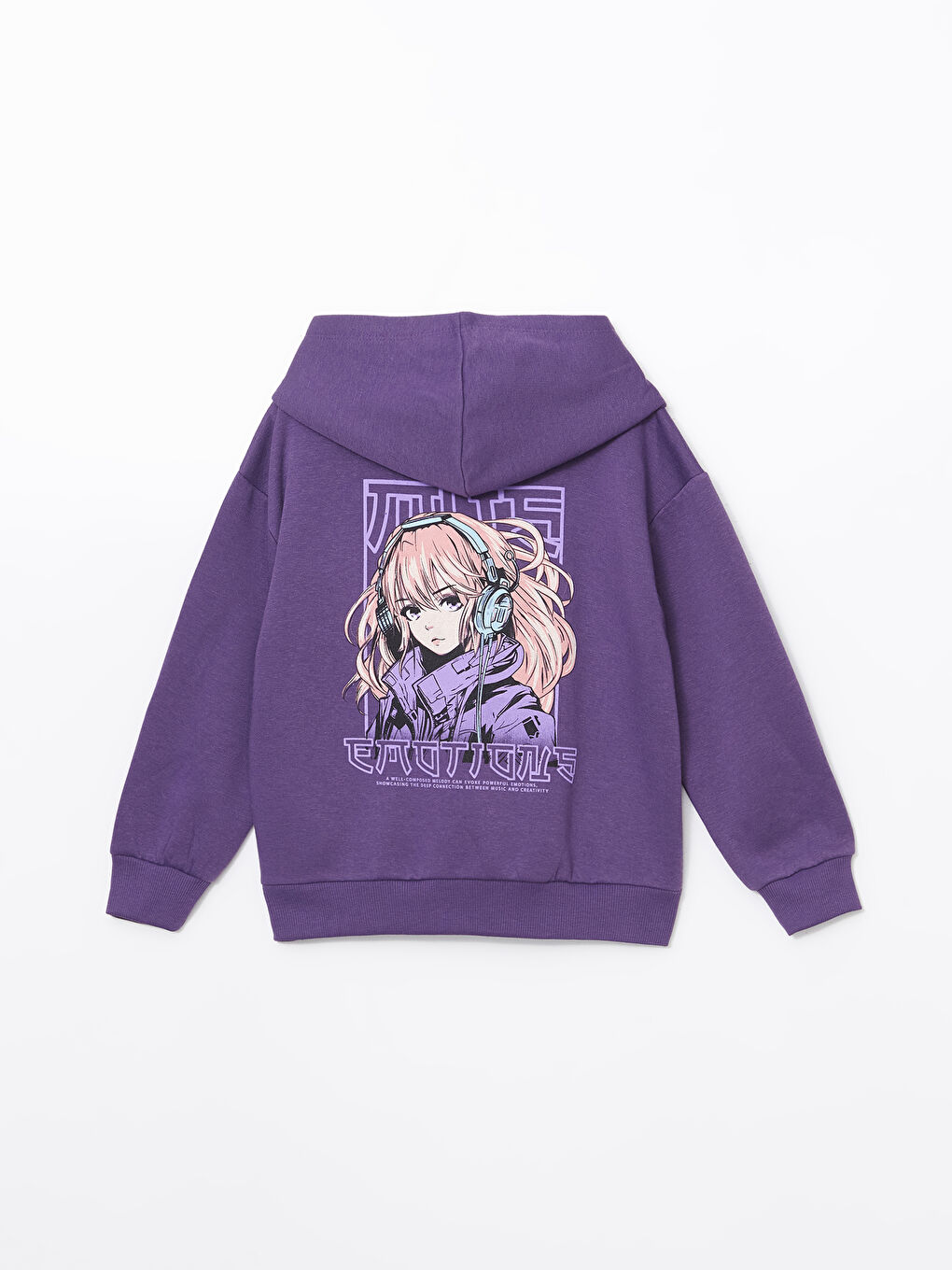 سويت شيرت تخين مطبوع أنمي للبنات-1