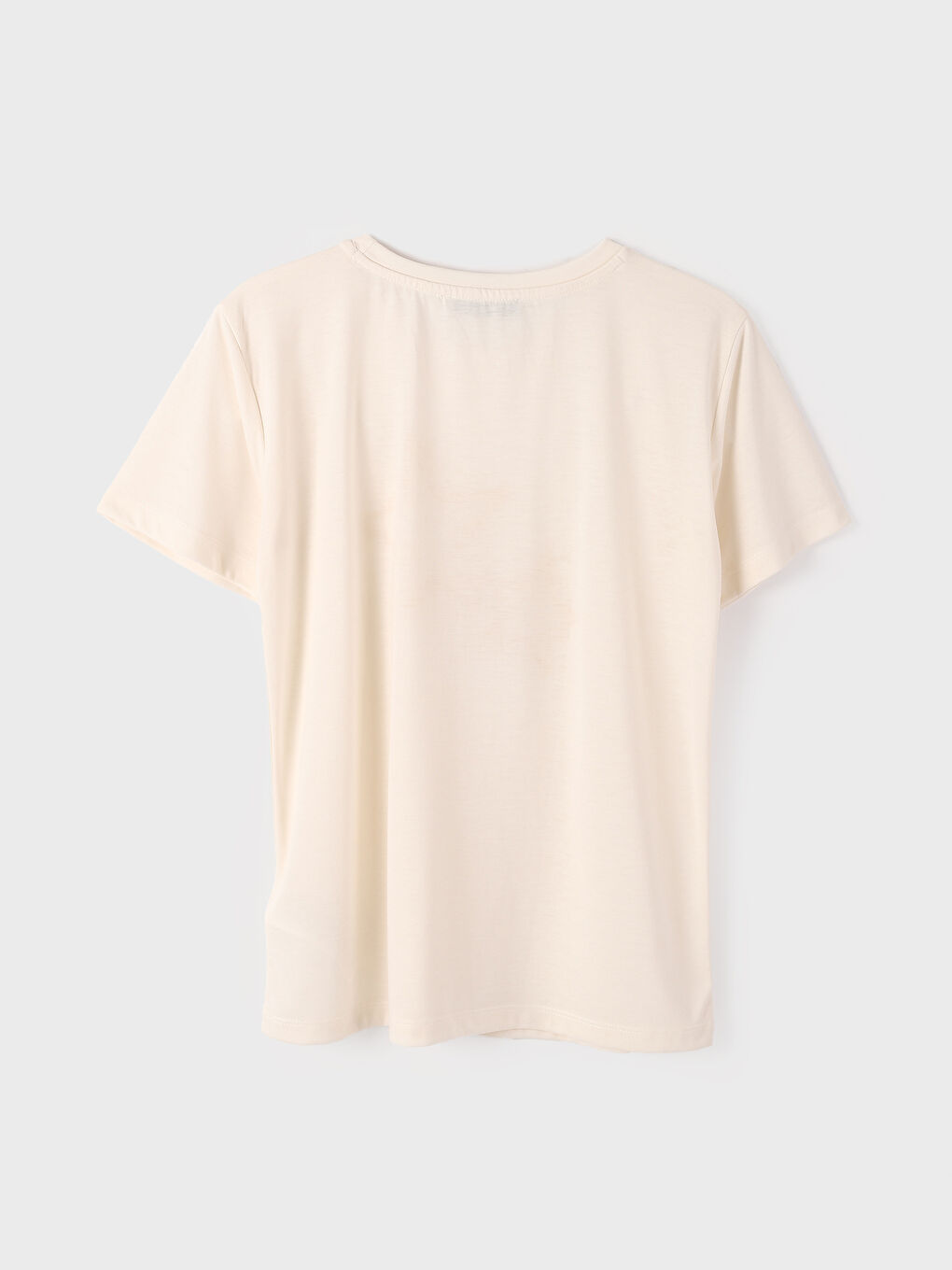 Crew Neck Printed Short Sleeve Women's T-Shirt-1