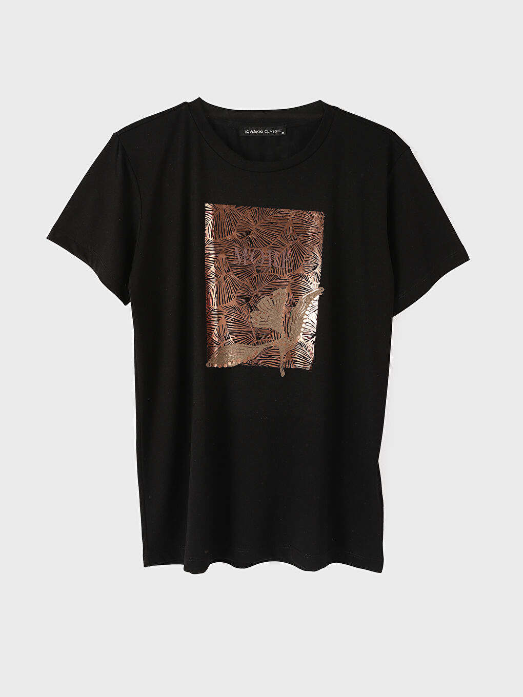 Tricou cu Mânecă Scurtă Imprimat cu Guler Rotund pentru Femei