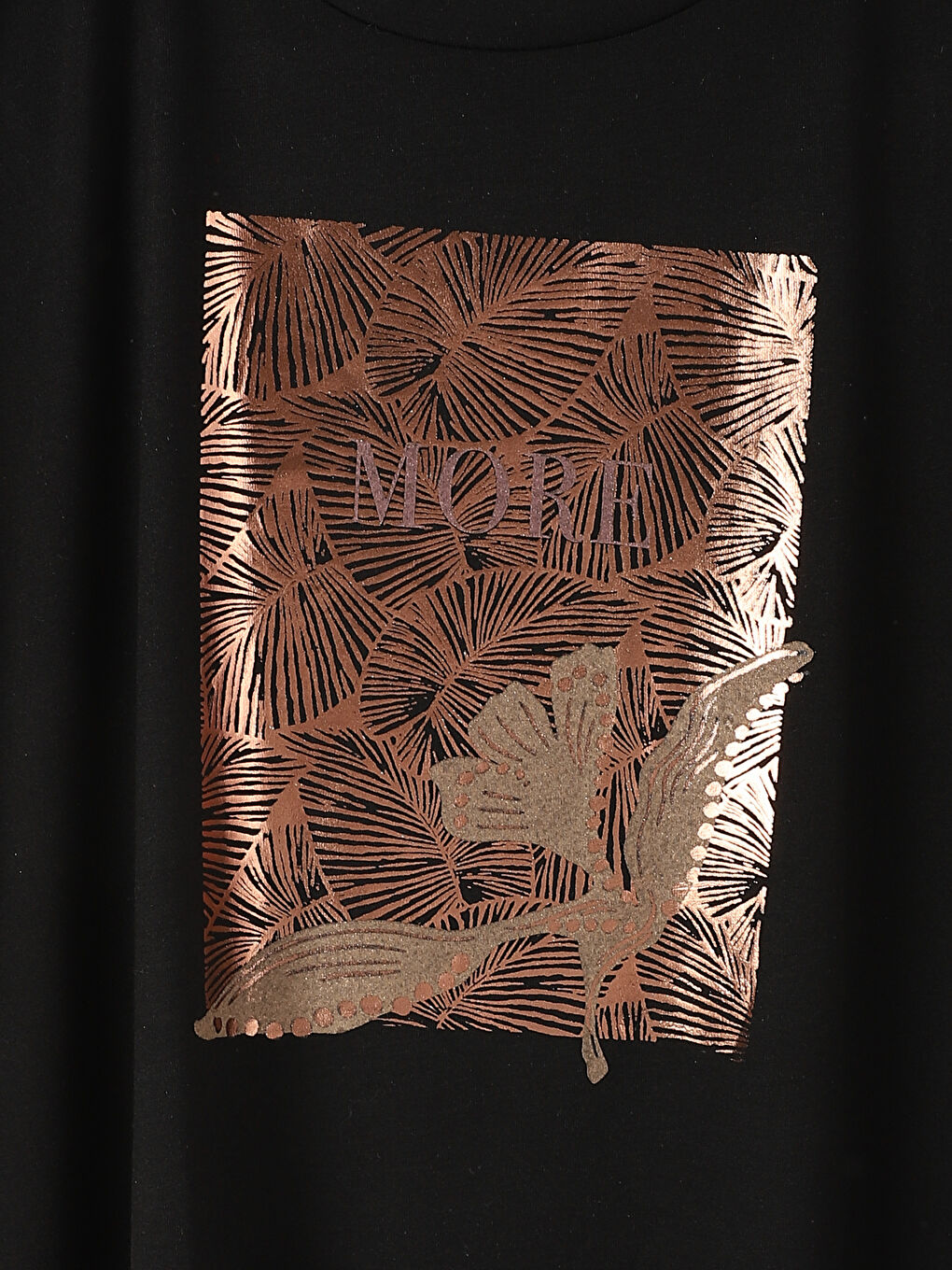 Tricou cu Mânecă Scurtă Imprimat cu Guler Rotund pentru Femei-2