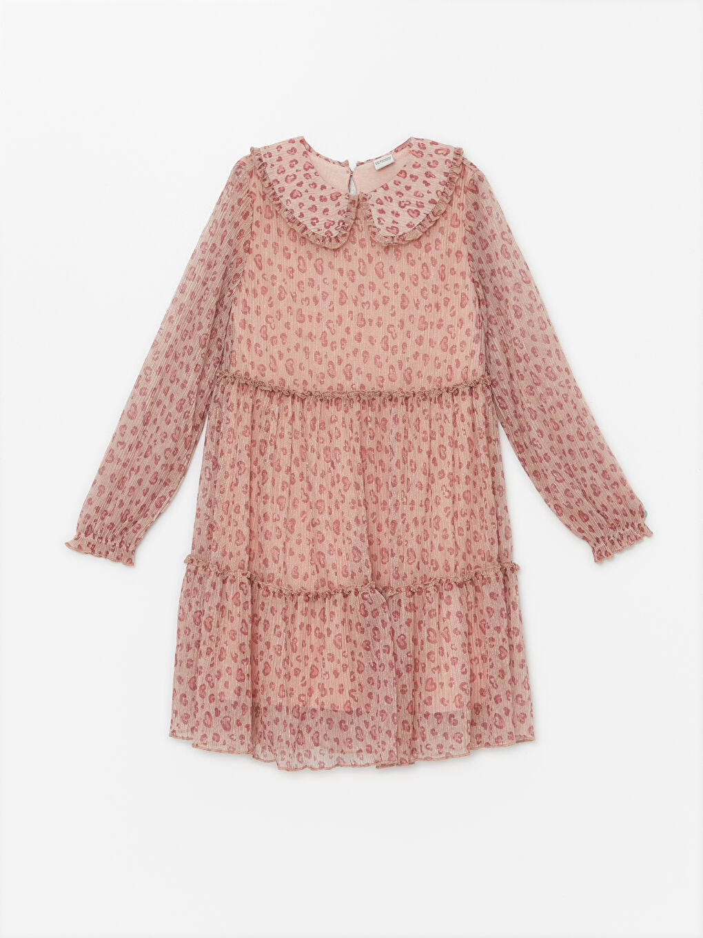 Collared Neck Girls' Dress -W4DF62Z4-LT4