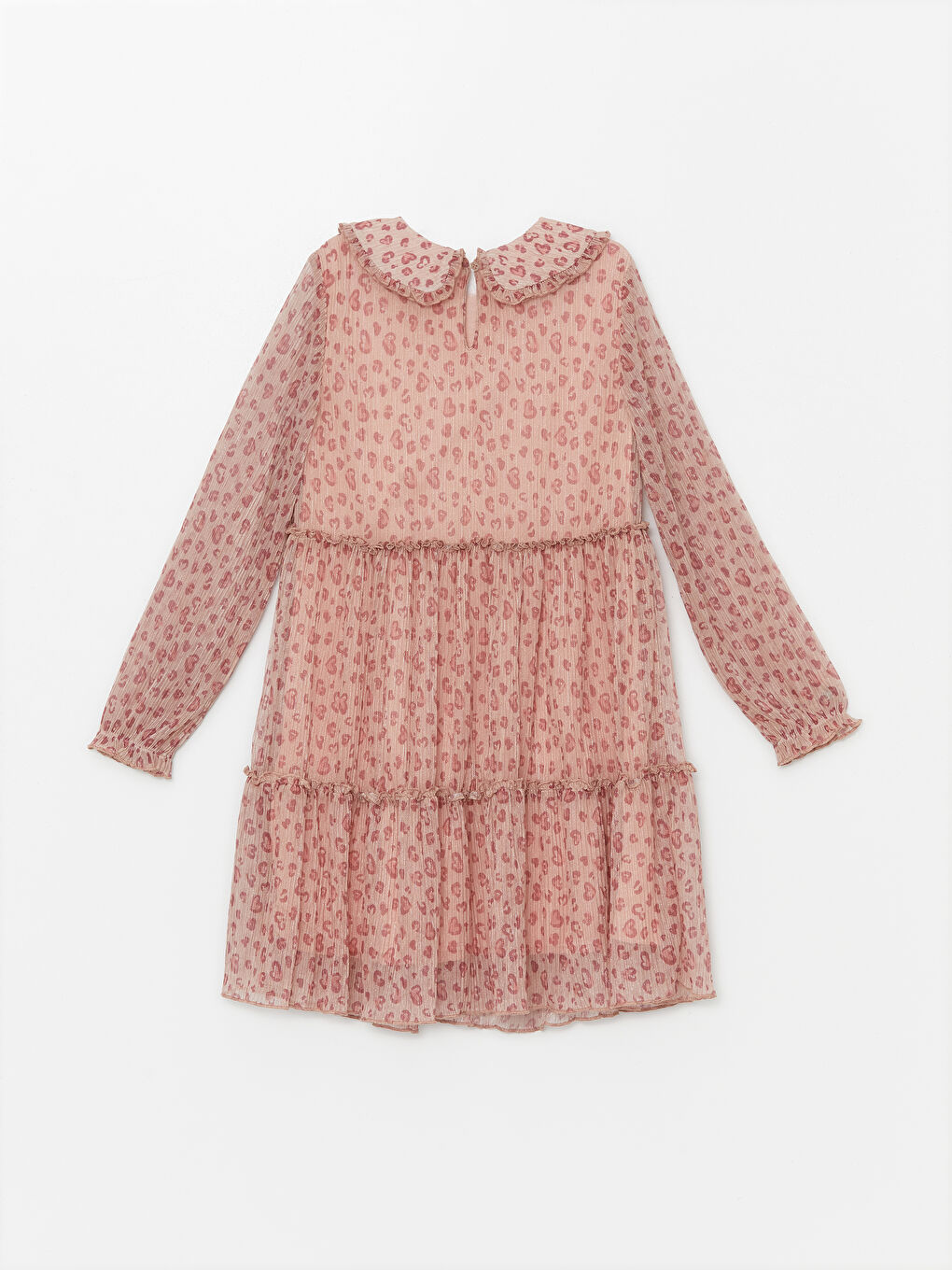 Collared Neck Girls' Dress -W4DF62Z4-LT4