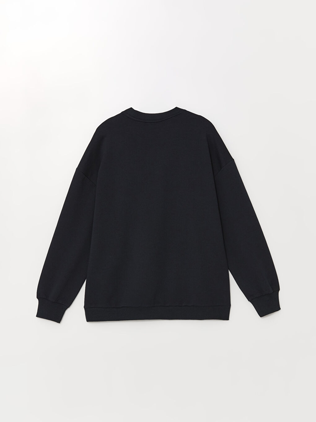 LCW ECO Lacivert Bisiklet Yaka Baskılı Oversize Kadın Sweatshirt - 6