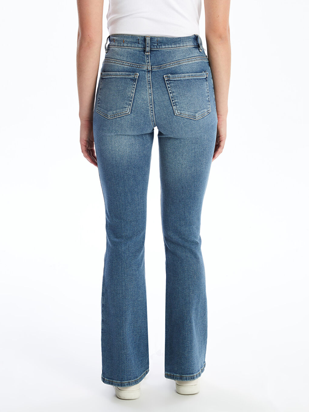 LCW Jeans Orta Ton İndigo Rodeo Mars Flare Kadın Jean Pantolon - 3