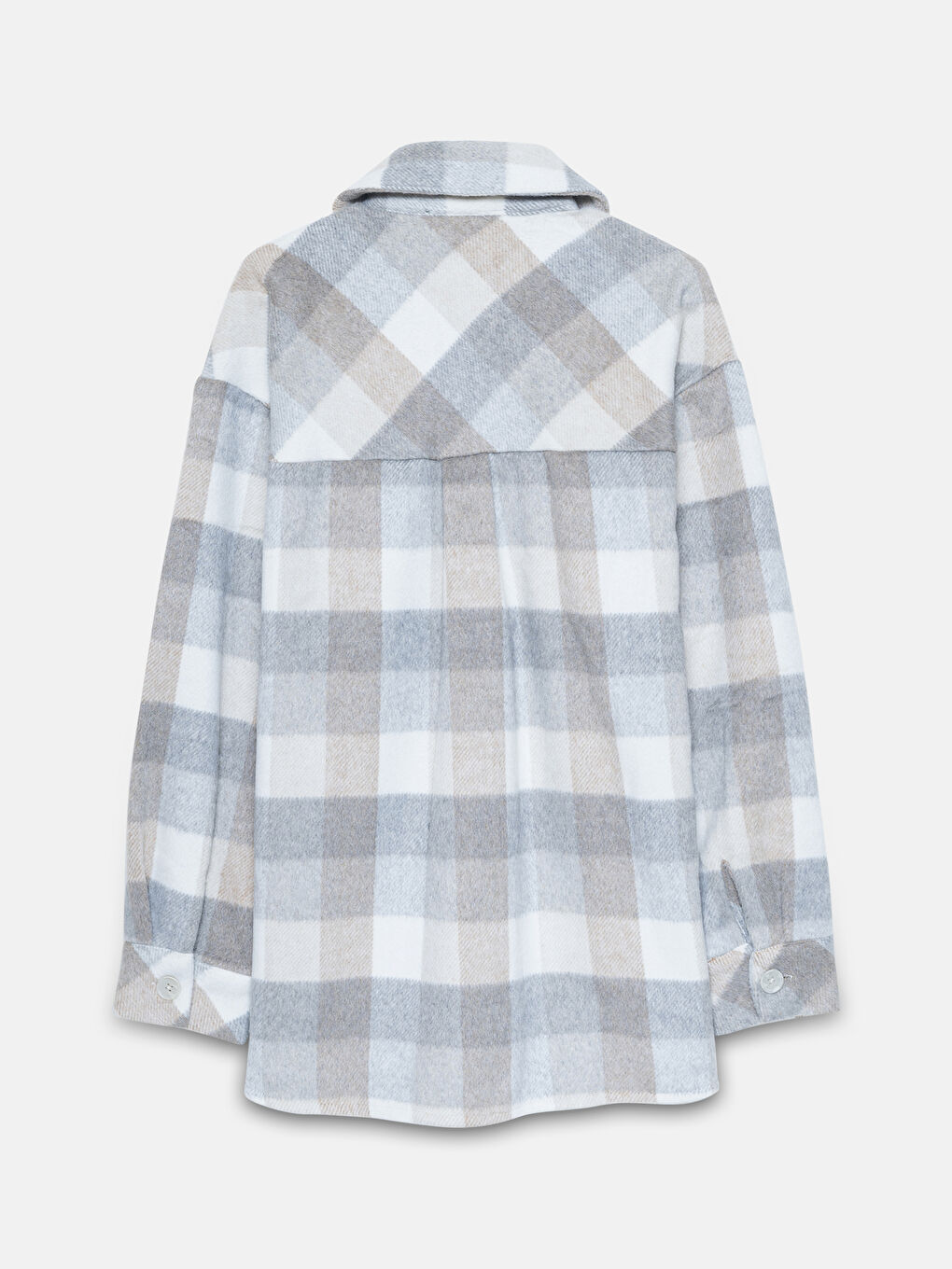 Loose Fit Plaid Shirt Jacket-1