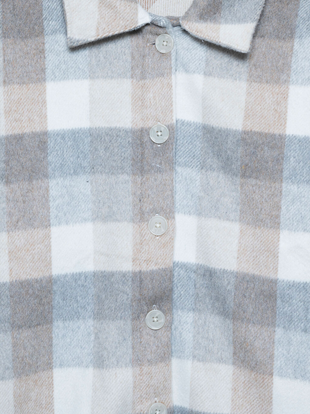 Loose Fit Plaid Shirt Jacket-2