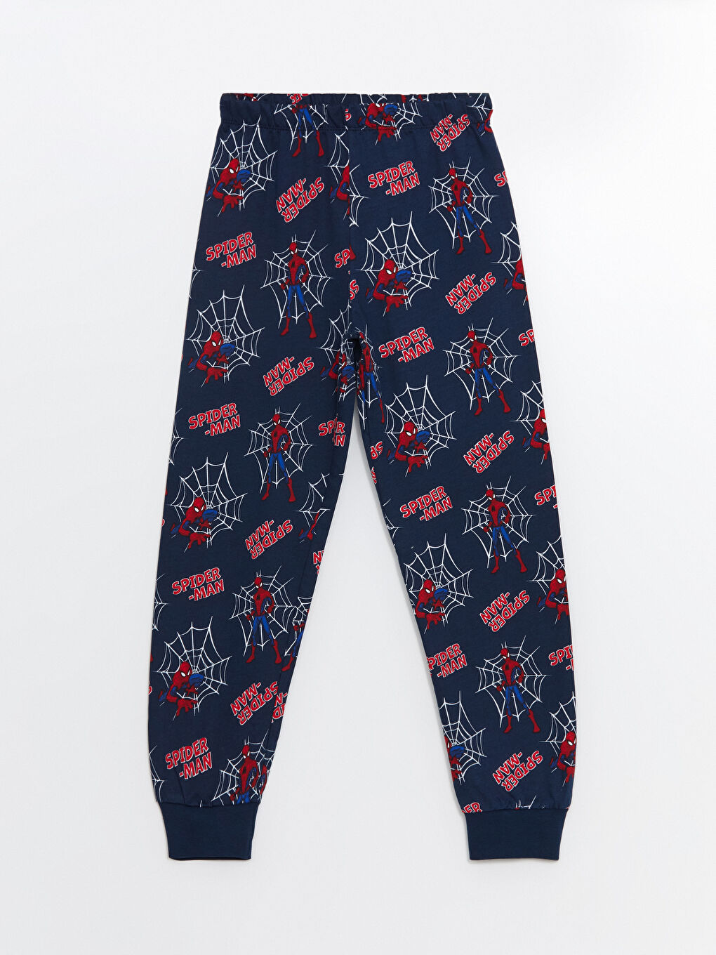 LCW Kids Lacivert Baskılı Beli Lastikli Spiderman Baskılı Erkek Çocuk Pijama Alt