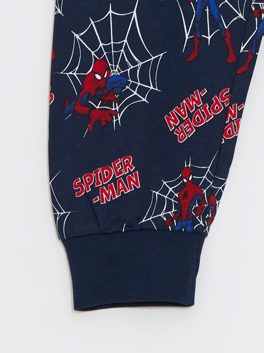 LCW Kids Lacivert Baskılı Beli Lastikli Spiderman Baskılı Erkek Çocuk Pijama Alt - 2