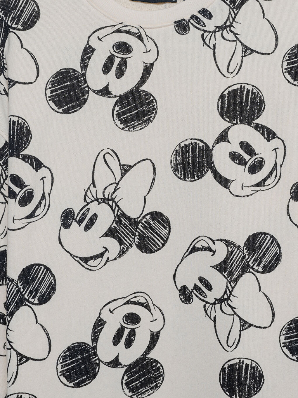 Tunique en Sweatshirt Imprimé Mickey Mouse à Col Rond pour Femmes-2