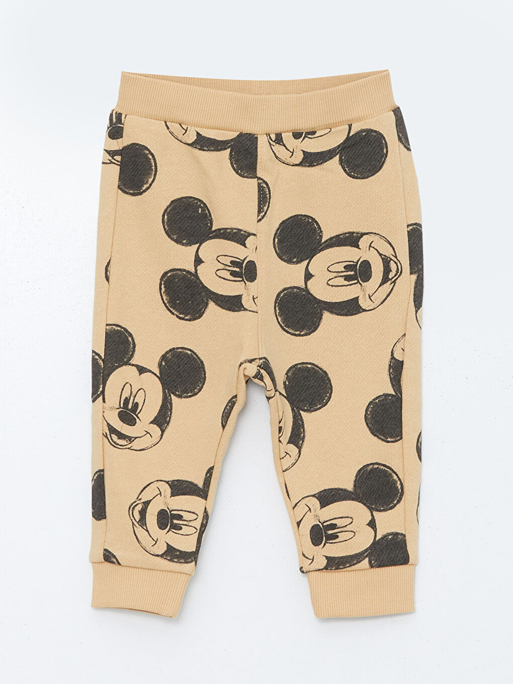 LCW baby Mat Sarı Baskılı Mickey Mouse Baskılı Erkek Bebek Sweatshirt ve Eşofman Alt 2'li Takım - 3