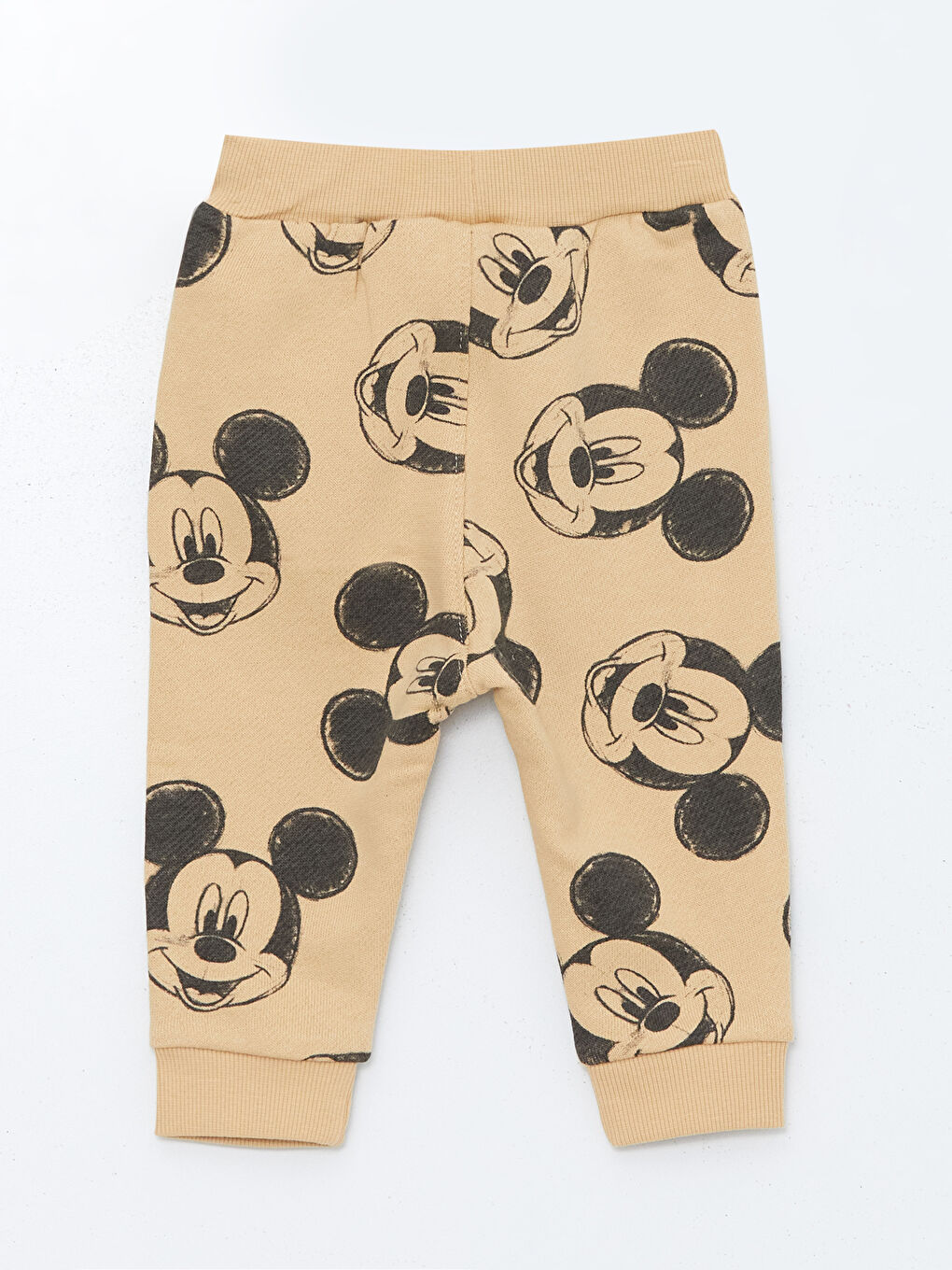 LCW baby Mat Sarı Baskılı Mickey Mouse Baskılı Erkek Bebek Sweatshirt ve Eşofman Alt 2'li Takım - 4