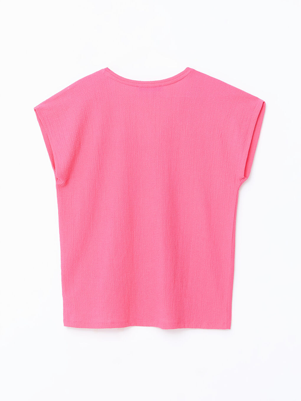 V-Neck Textured Women's T-Shirt-5