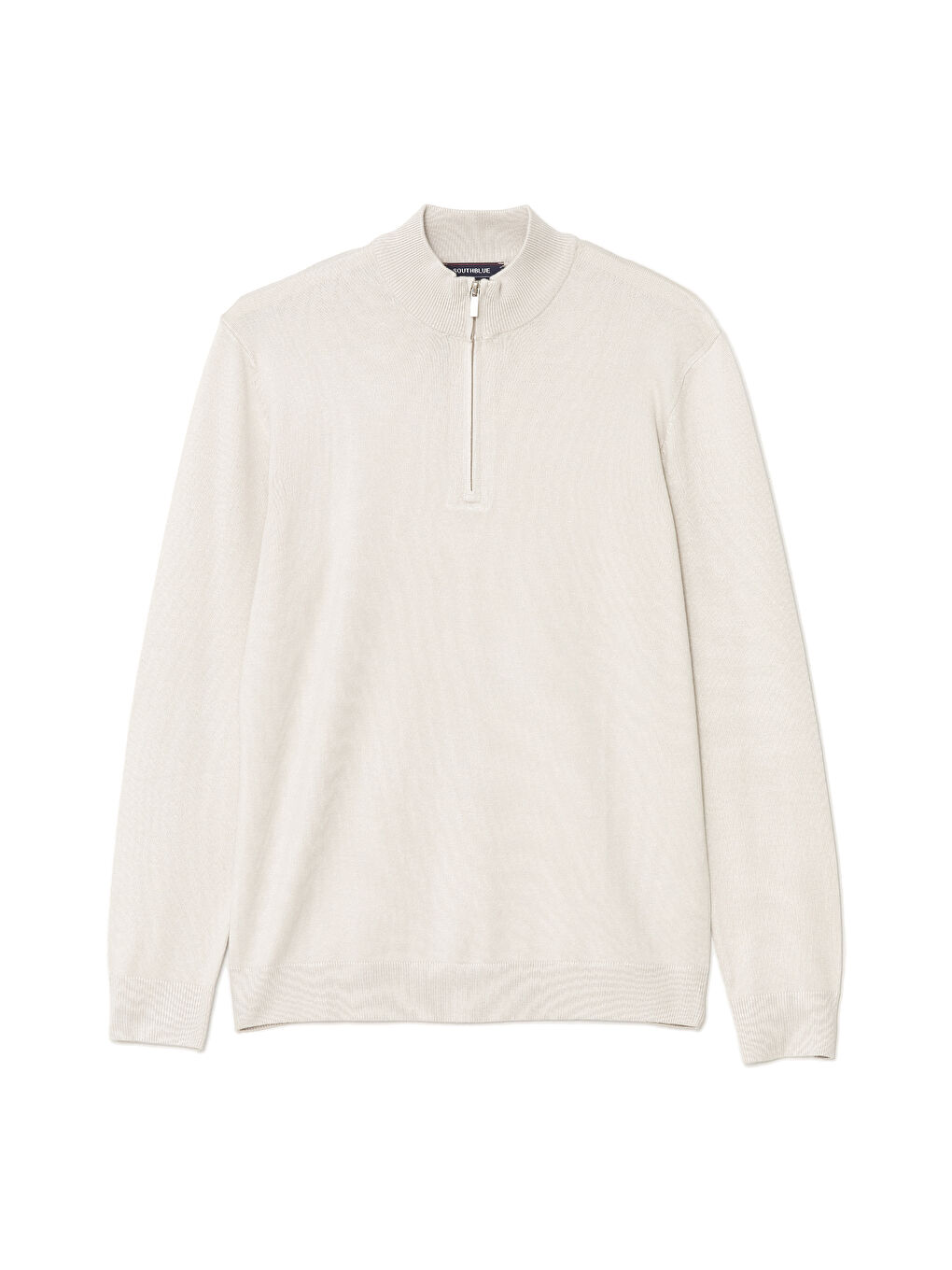Funnel Neck Long Sleeve Men's Knitwear Sweater-4