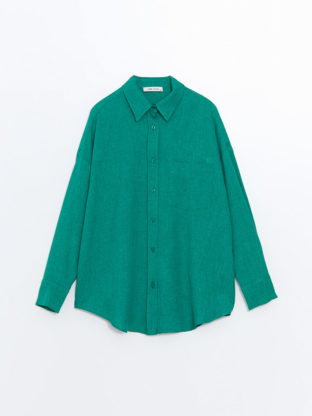 قميص سادة بأكمام طويلة واسع للسيدات-4