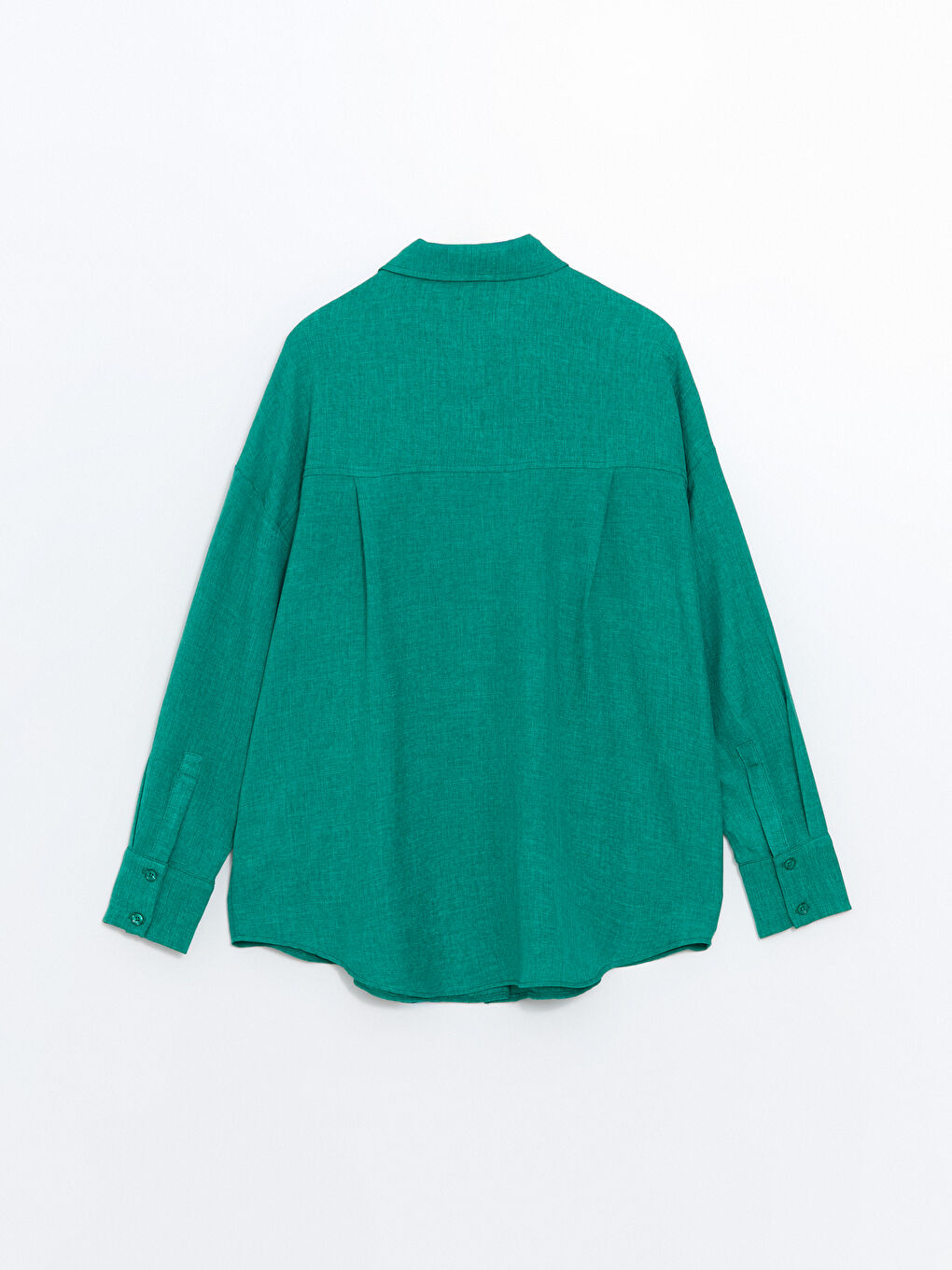 قميص سادة بأكمام طويلة واسع للسيدات-5