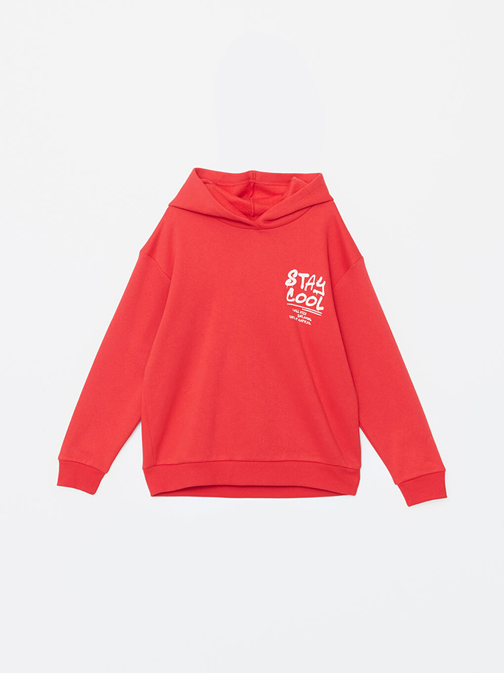 LCW Kids Kırmızı Kapüşonlu Erkek Çocuk Kalın Sweatshirt - 2