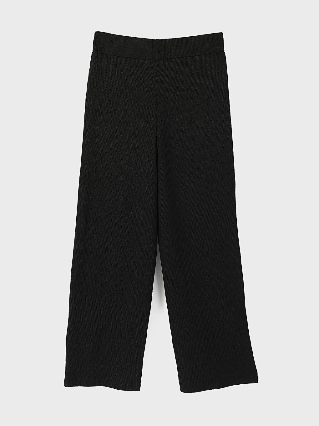 Elasticated Waist Textured Women's Trousers-1