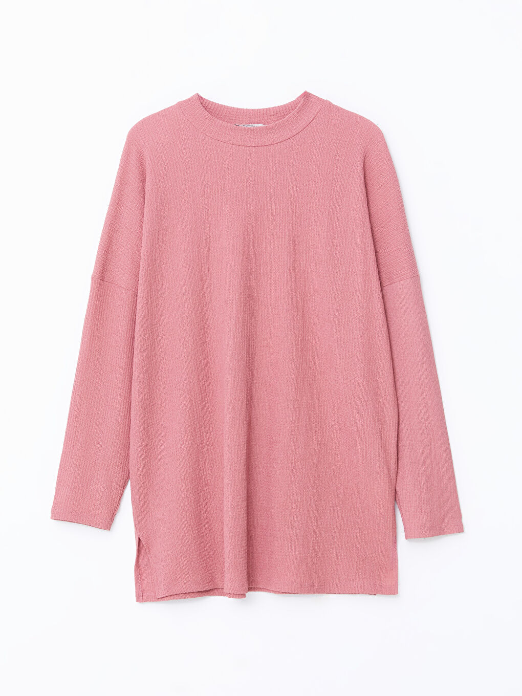 Crew Neck Textured Oversize Women's Tunic-4