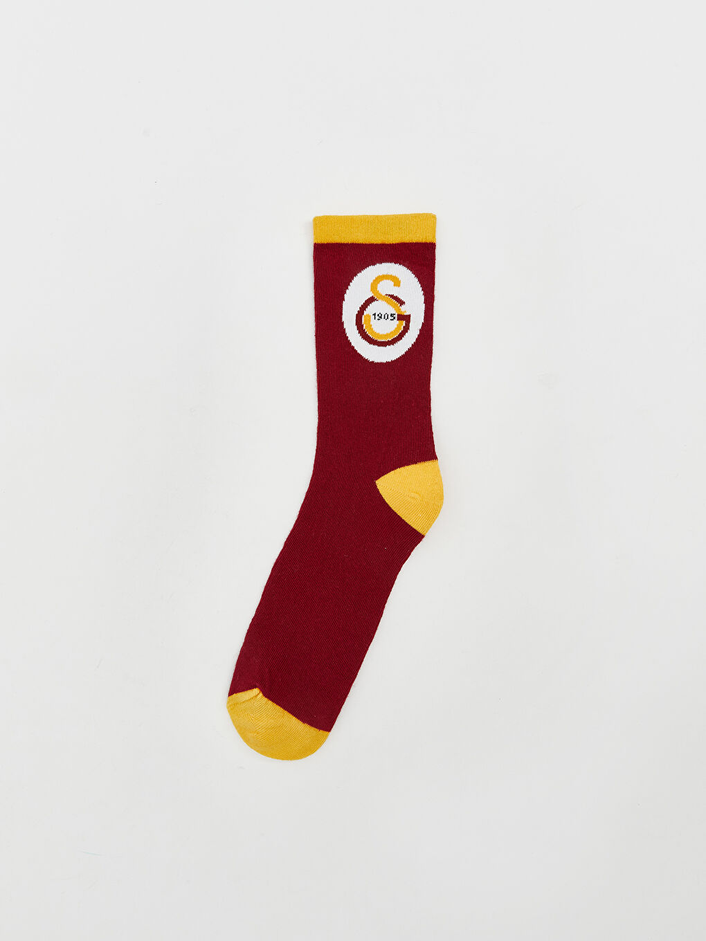 Beyaz Galatasaray Desenli Erkek Çocuk Soket Çorap 5'li