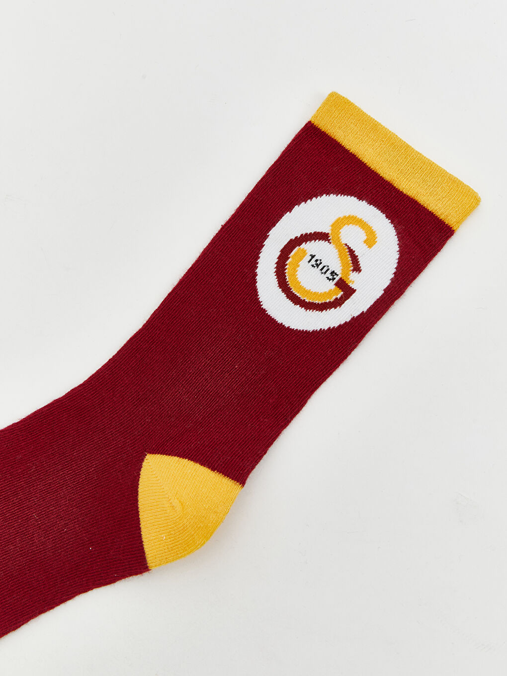 Beyaz Galatasaray Desenli Erkek Çocuk Soket Çorap 5'li-1