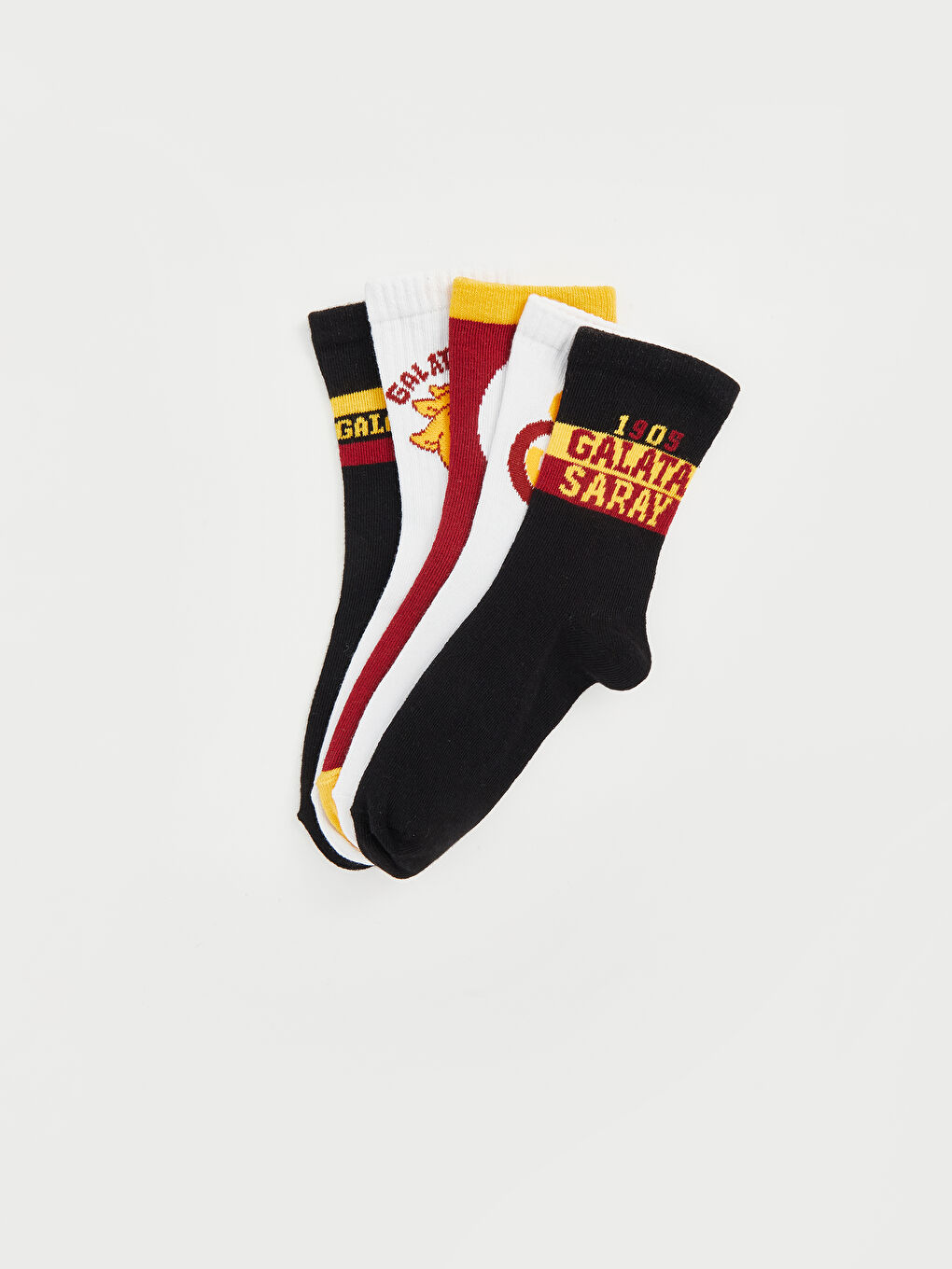 Karışık Galatasaray Desenli Erkek Çocuk Soket Çorap 5'li-2
