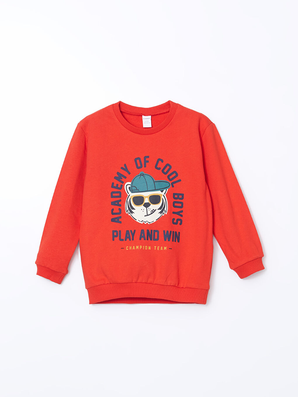 Kırmızı Bisiklet Yaka Erkek Çocuk Sweatshirt