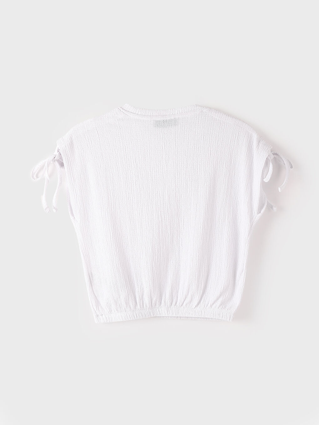 Crew Neck Plain Short Sleeve Women's Crop -W4DJ29Z8-Q6K