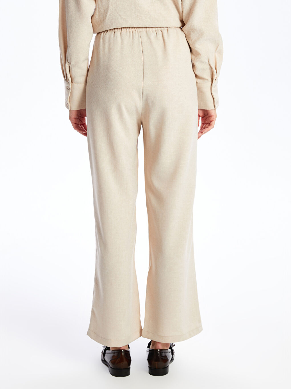 Elasticated Waist Loose Fit Women's Trousers-3