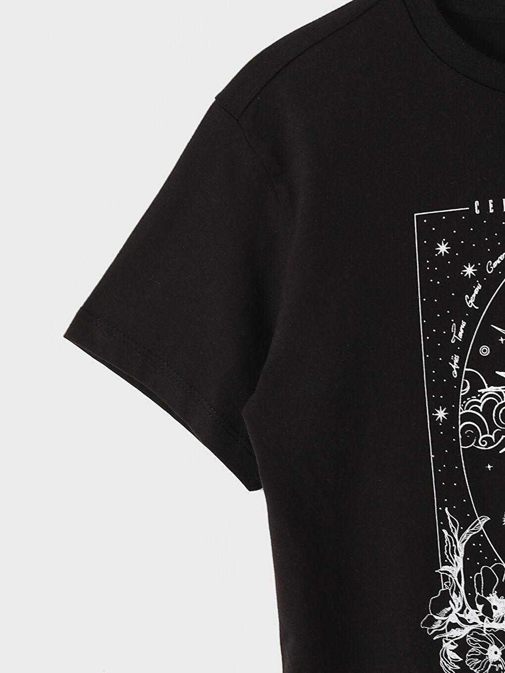 Crew Neck Printed Short Sleeve Women's T-Shirt-1