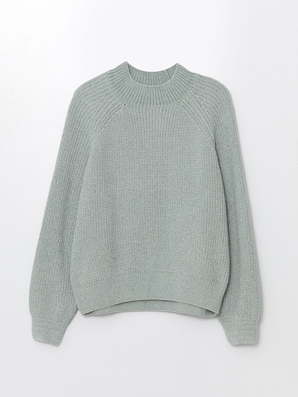 LCW Vision Half Turtleneck Textured Women's Knitwear Sweater -W4DJ40Z8-GBN