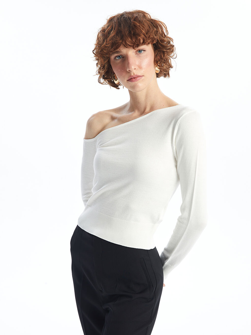 LC Waikiki Slash Neck Women's Knitwear Sweater -W4DJ65Z8-R9J