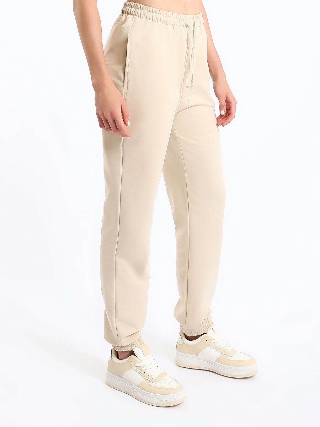 Elasticated Waist Women's Jogger Sweatpants-3