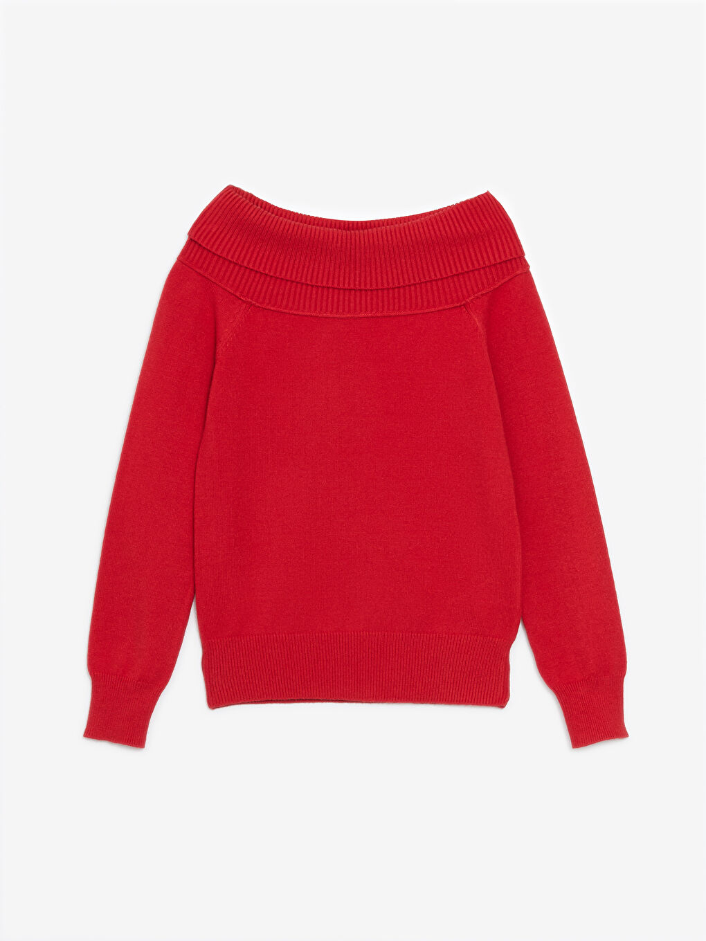 LCW Vision Slash Neck Plain Long Sleeve Women's Knitwear Sweater -W4DJ76Z8-HJY