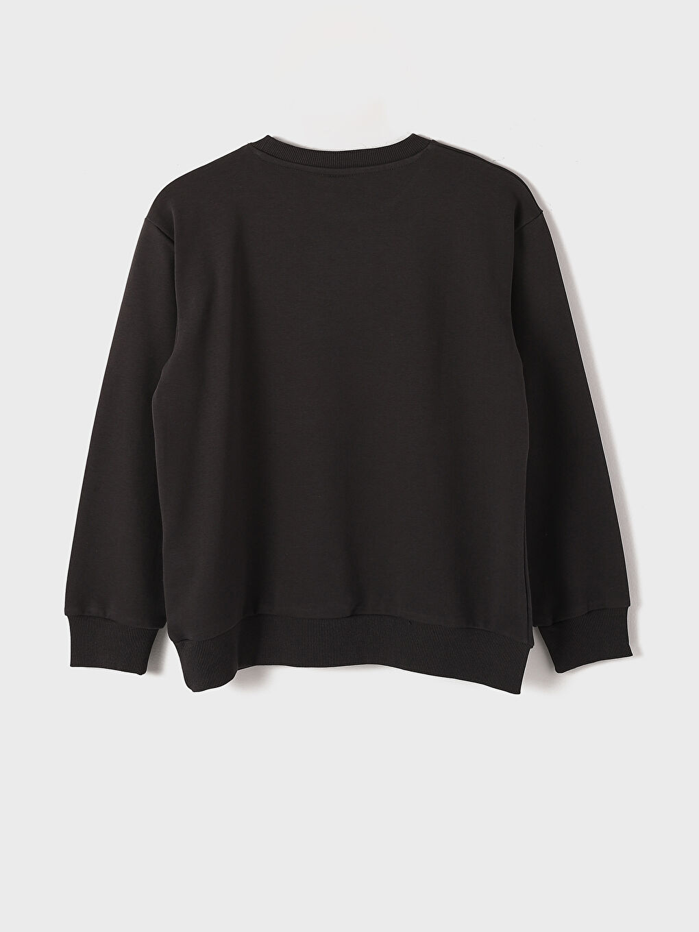 سويت شيرت كم طويل مطبوع بياقة دائرية للأولاد-1