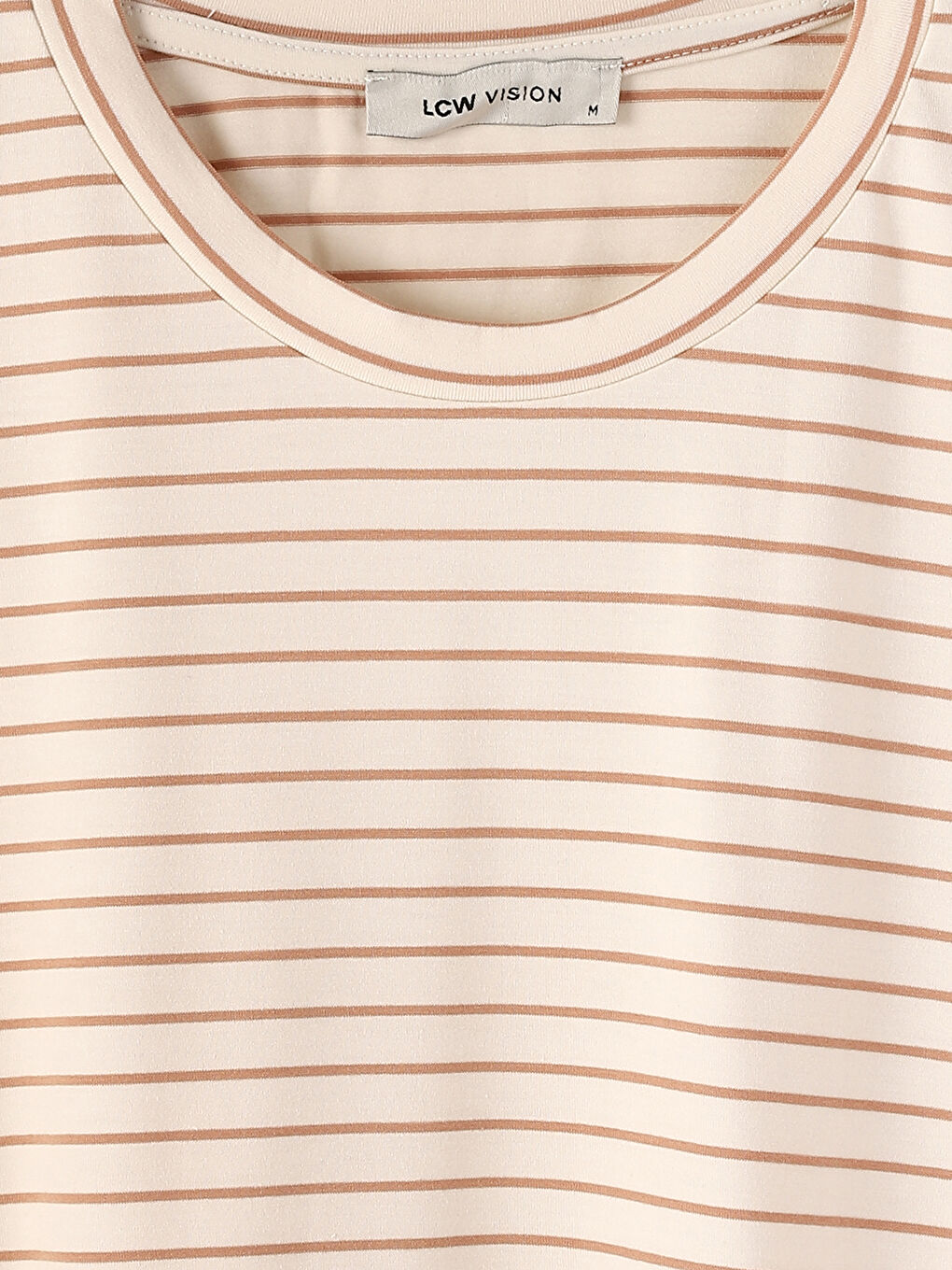 Crew Neck Striped Women's T-Shirt-2